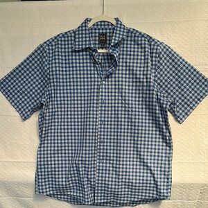 Jos. A. Bank Blue and White Casual Button Down Shirt